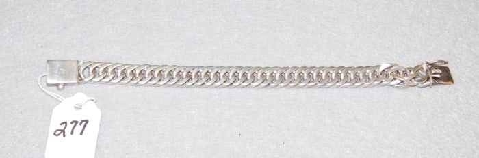 Sterling Man's Dbl. Curb Link Bracelet