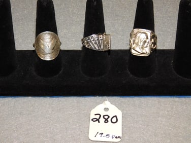 3 Sterling Men's Rings