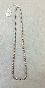 Man's Sterling Rope Twist Chain