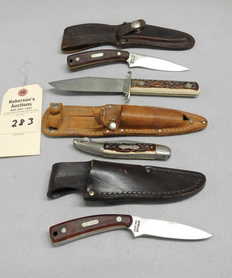 Lot of 4 Schrade & Colonial Knives (1 of 1)