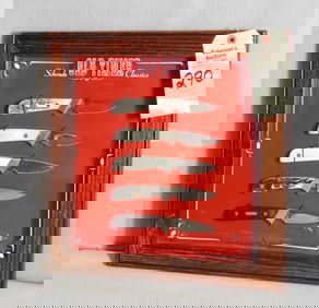 Display of 5 Schrade Knives