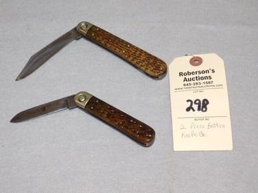 2 - Press Button Knife Co. Single Blade Knives
