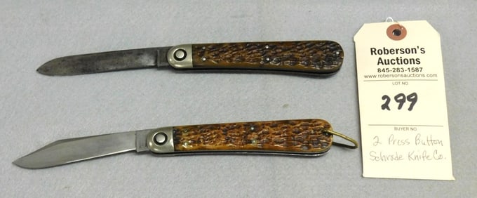 2 - Press Button Schrade Knife Co. Knives