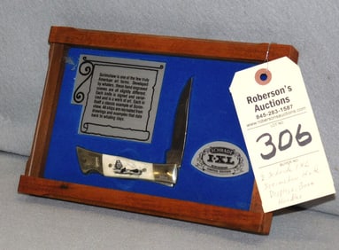 Schrade IXL Scrimshaw Knife Display