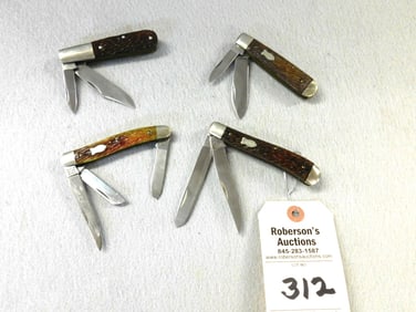 4 Schrade Walden Jig Bone Knives