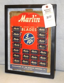 Store Display of Razors by Marlin Firearms Co.