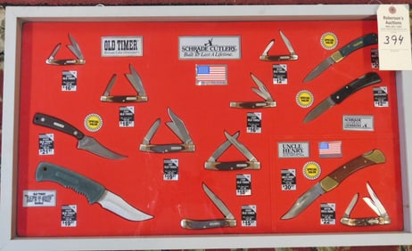 Schrade Cutlery Flat Top 13 Knife Display