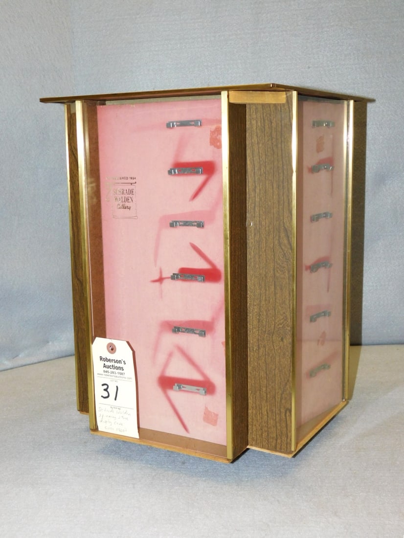 Schrade Walden Spinning Store Display: Schrade Walden Spinning Store Display Case C. 1960's in Gd. Cond. - 17x12x12"
