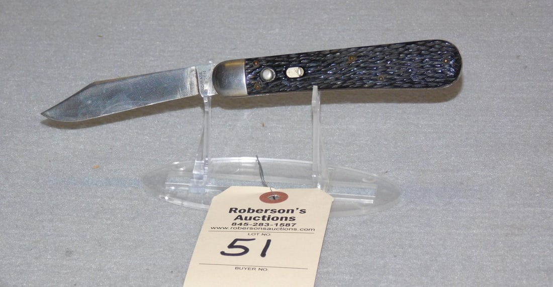 Schrade Walden Automatic Knife: Schrade Walden Automatic Knife - 4 7/8", Black Plastic Handles, Full Blade, Fires Well, No Peek in VG Cond.