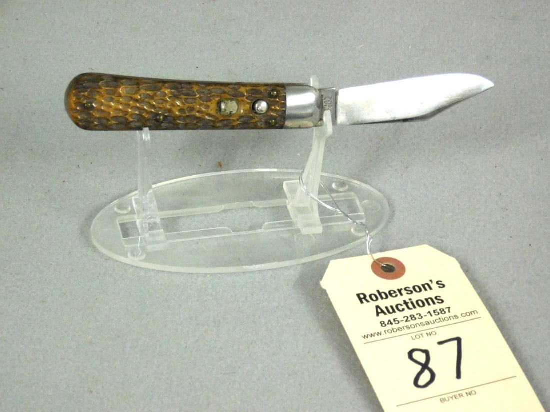 Schrade Cutco Automatic Knife: Schrade Cutco Automatic 4 1/4" Knife w/Bone Handles, No Cracks, Fires Well, No Wobble in VG Cond.
