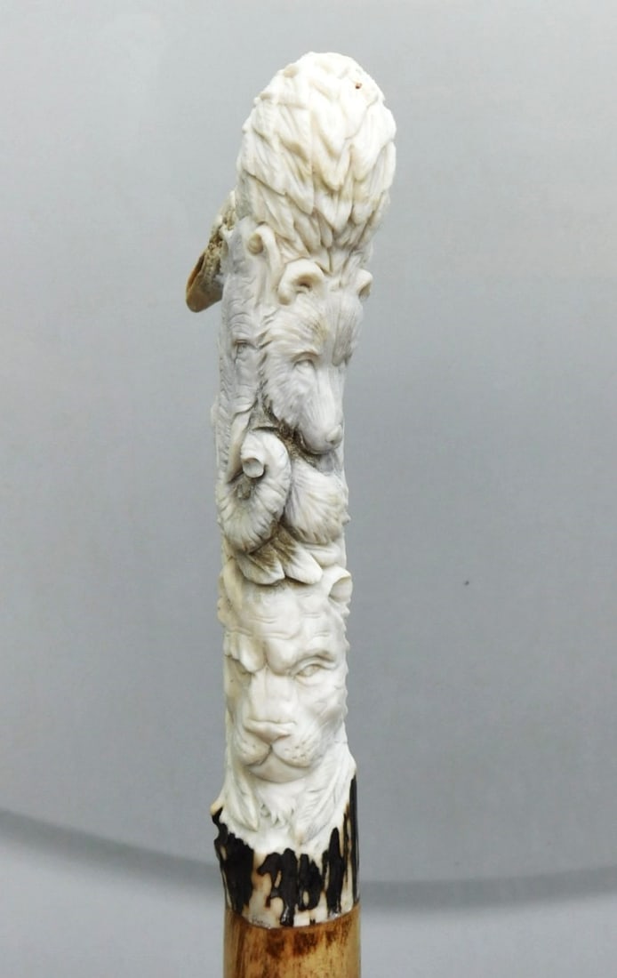 Custom Made Carved Walking Cane - 6
