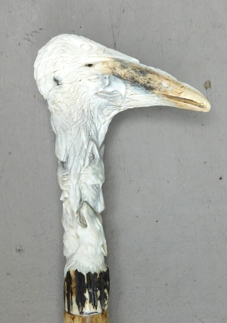Custom Made Carved Walking Cane - 7