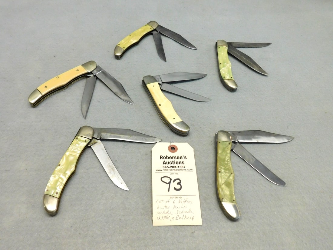 6 - Used Folding Hunter Knives (1 of 2)