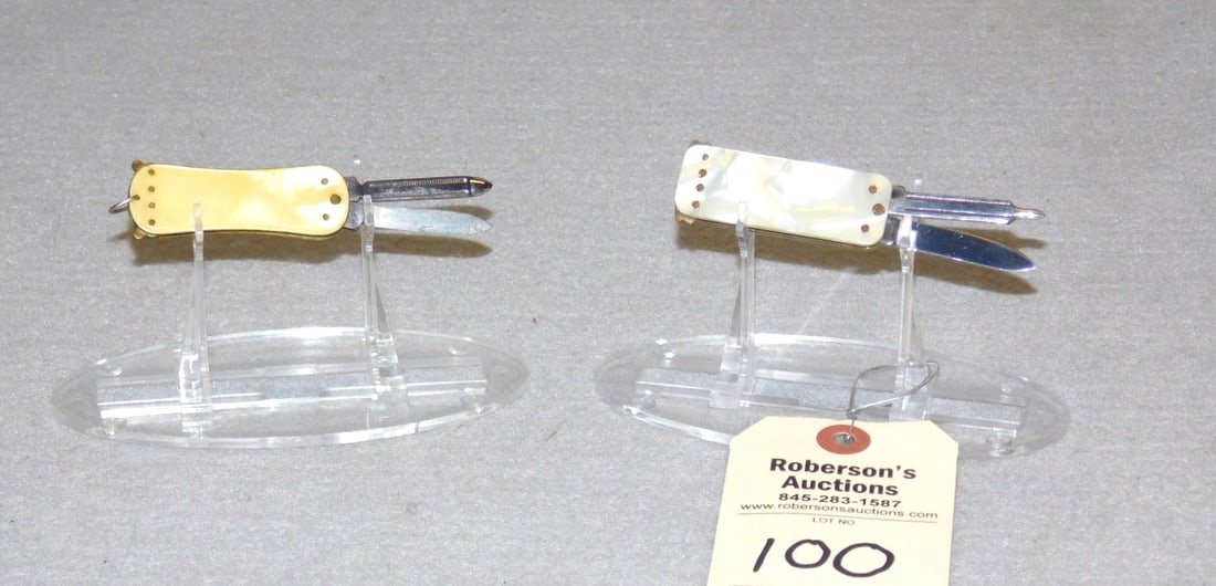 2 - Small Celluloid Automatic Knives - 2