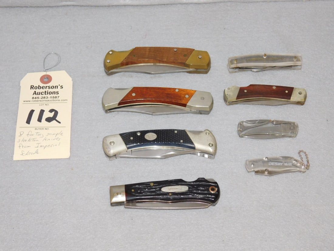 Lot of 8 Factory Sample Knives (1 of 2)