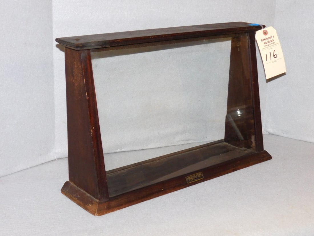 Dollar Knife Corp. Wooden Display: Dollar Knife Corp, Wooden Display - Titusville PA, No Back,13 x 20 x 6", Deep on Bottom, VG Condition