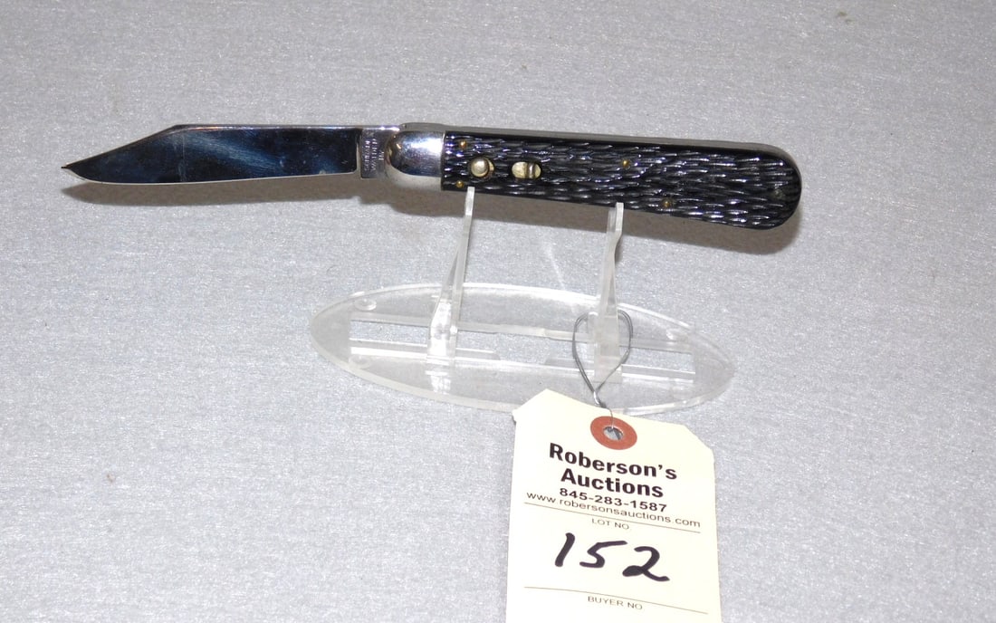 Schrade Walden Auto. Knife: Schrade Walden Automatic Knife - 4 7/8" w/Black Plastic Handles, No Cracks, Fires Well, No Wobble in VG Cond.