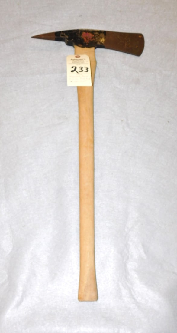 Fire Axe - Napanoch NY: Fire Axe - Napanoch NY in Near Mint Cond. - 12" x 28" x 1"
