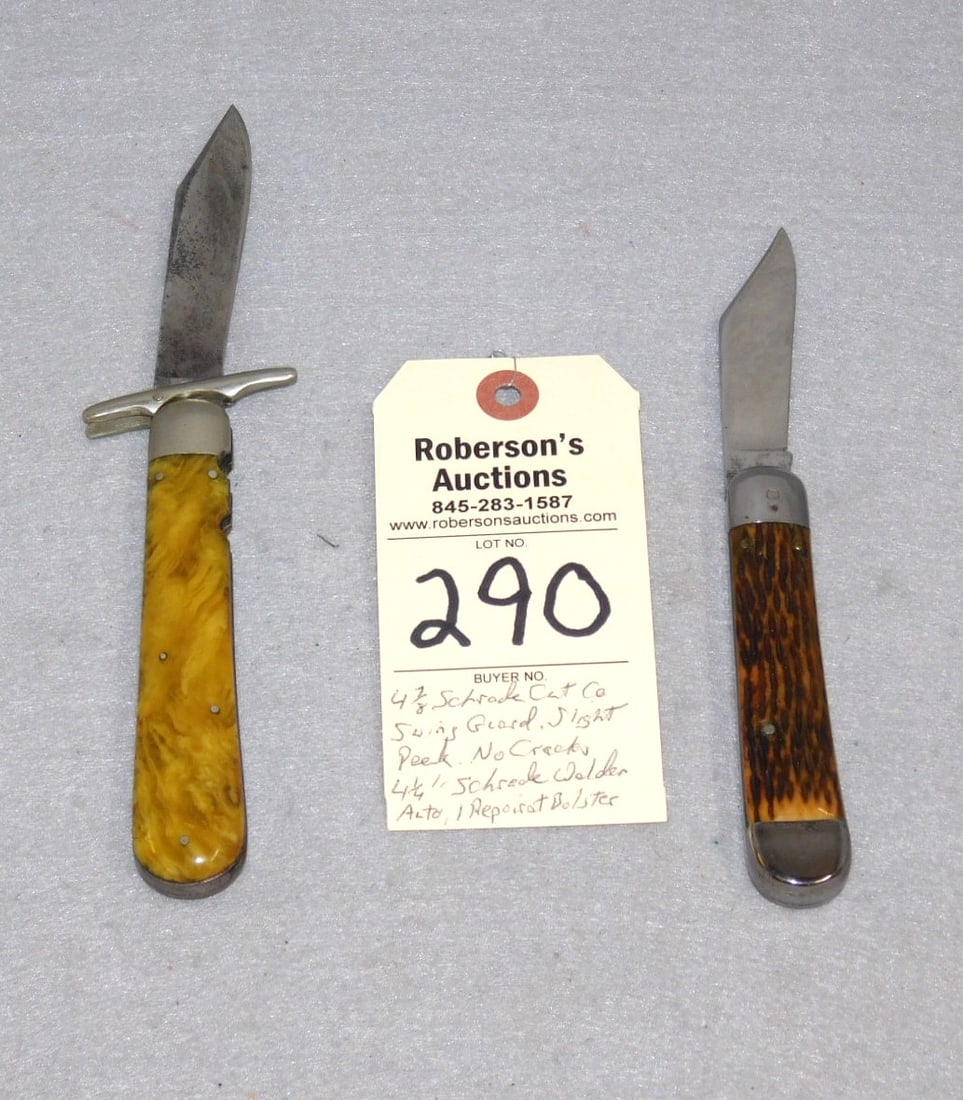 2 Schrade Auto. Knives - 2