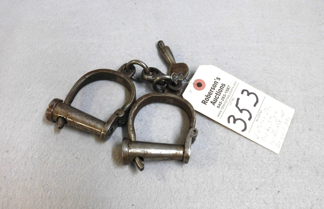 Pr. of Late 19th C. Handcuffs (1 of 1)