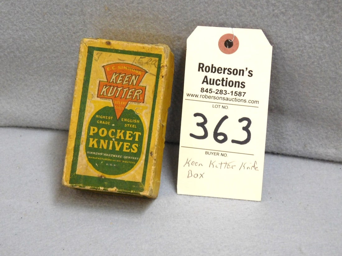 1 - Keen Cutter Empty Pocket Knife Box: 1 - Keen Cutter Empty Pocket Knife Box (Early) in Fair Cond. Box - 4" x 2 1/2" x 1 1/2"