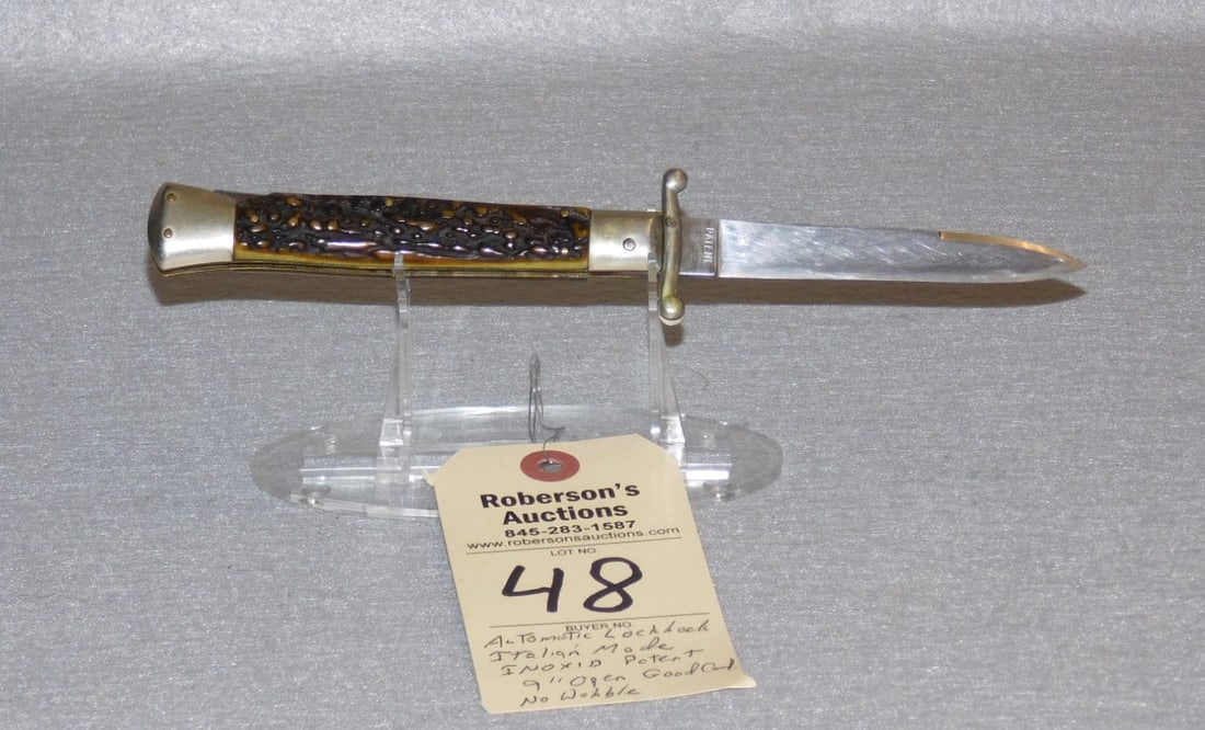Italian Made Automatic Lockback Knife - 4