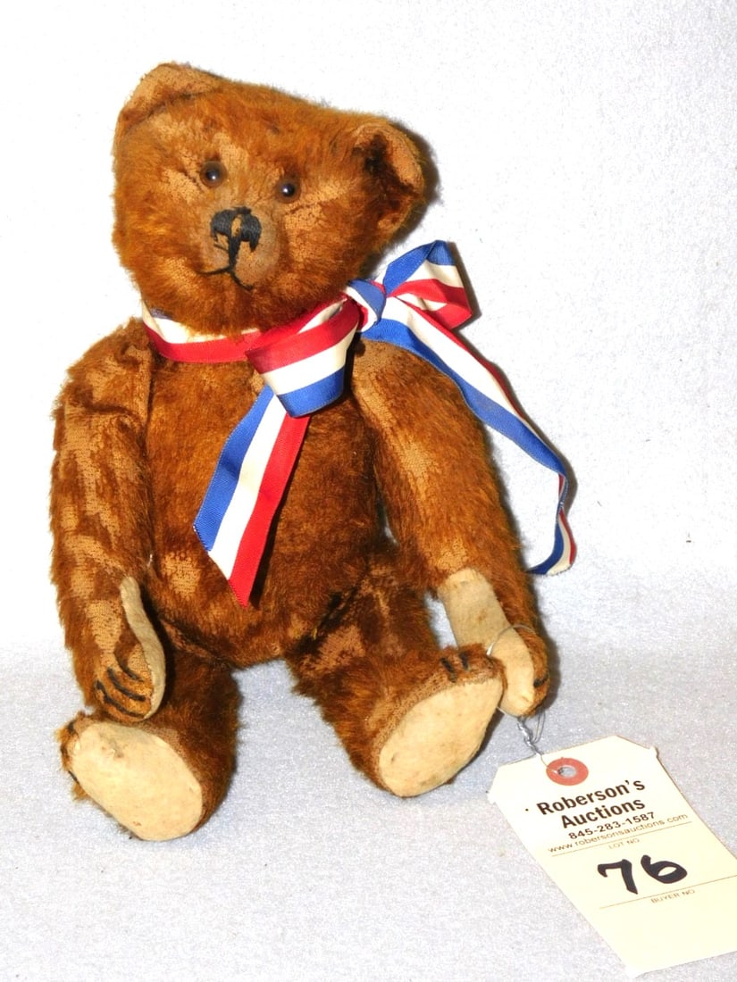 13" Early Humpback Mohair Jtd. Teddy: 13" Early Humpback Mohair Jtd. Teddy in GD Cond.