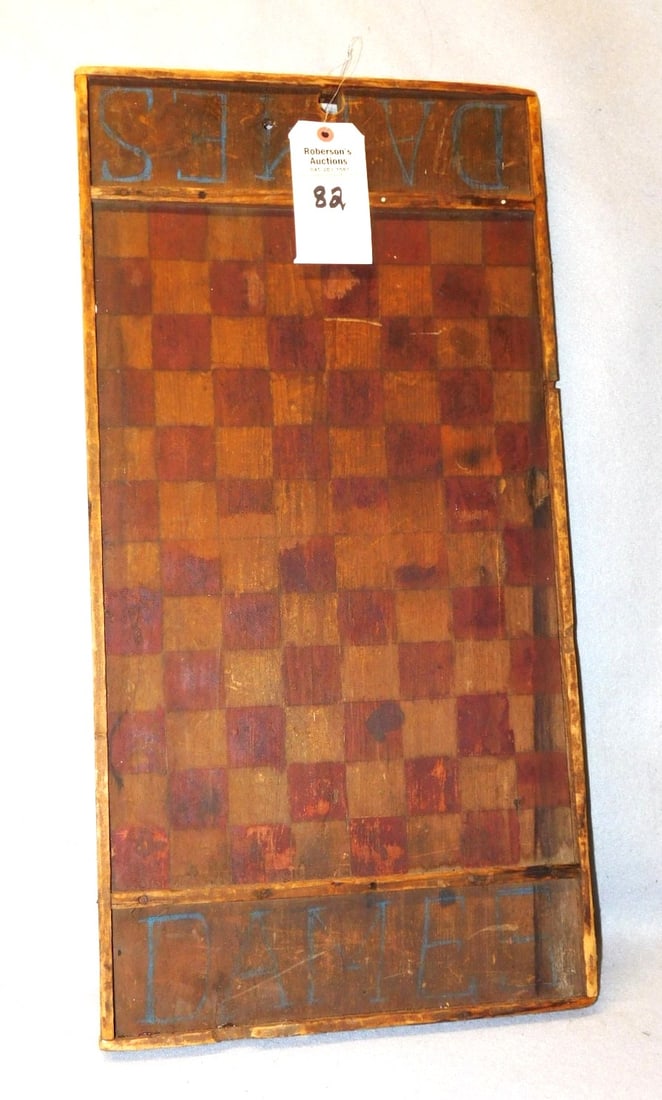 Early Game Board: Early Game Board w/Sq. Nails in GD Cond. - 14 3/4"W x 29 1/4"L