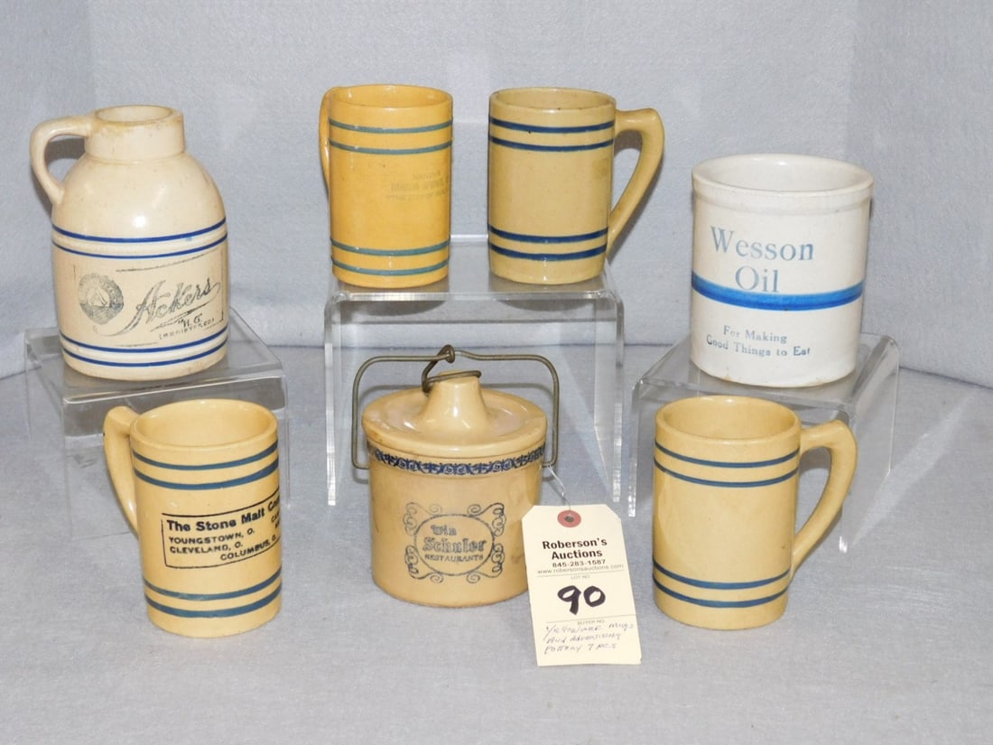 7 - Pcs Yelloware Mugs & Jars (1 of 1)