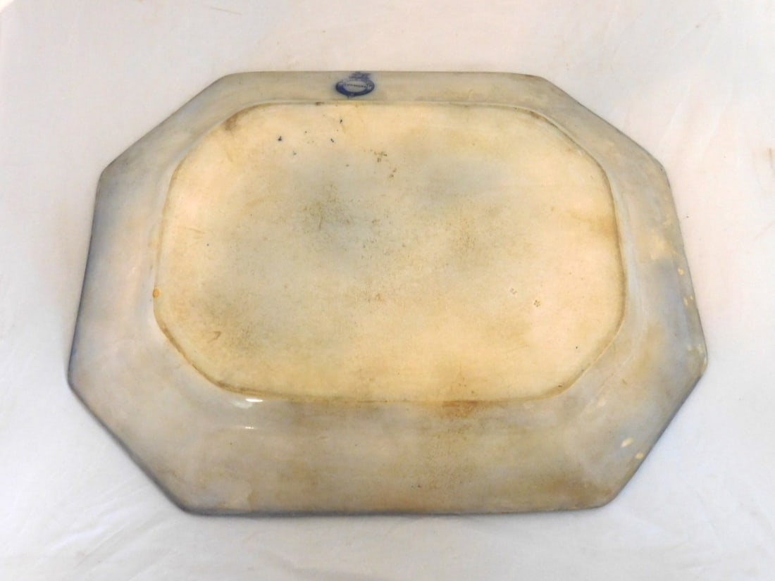 Lg. Flow Blue Transferware Platter - 3