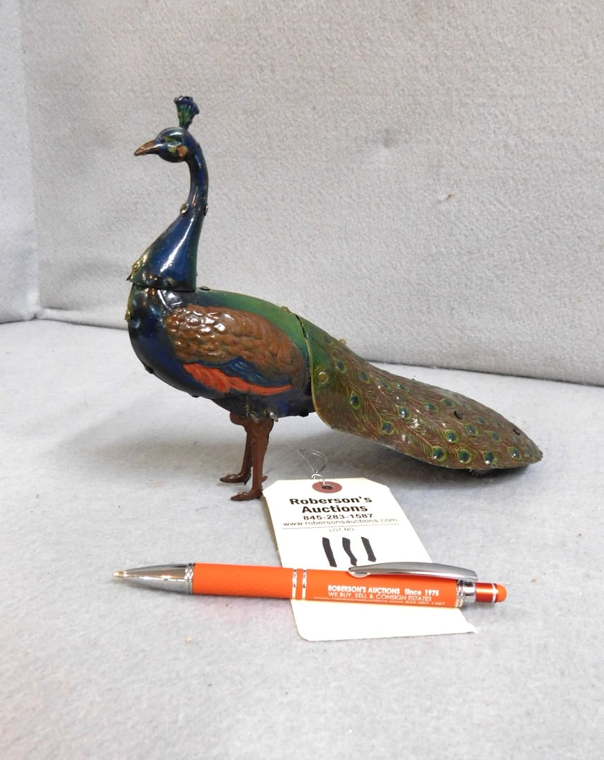 Vintage Windup Peacock Toy (1 of 3)