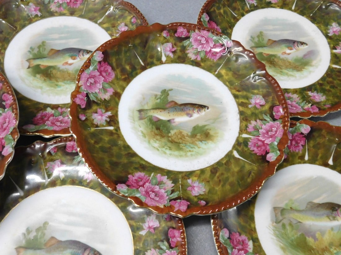 9 pc. Hand Painted Fish Set - 3