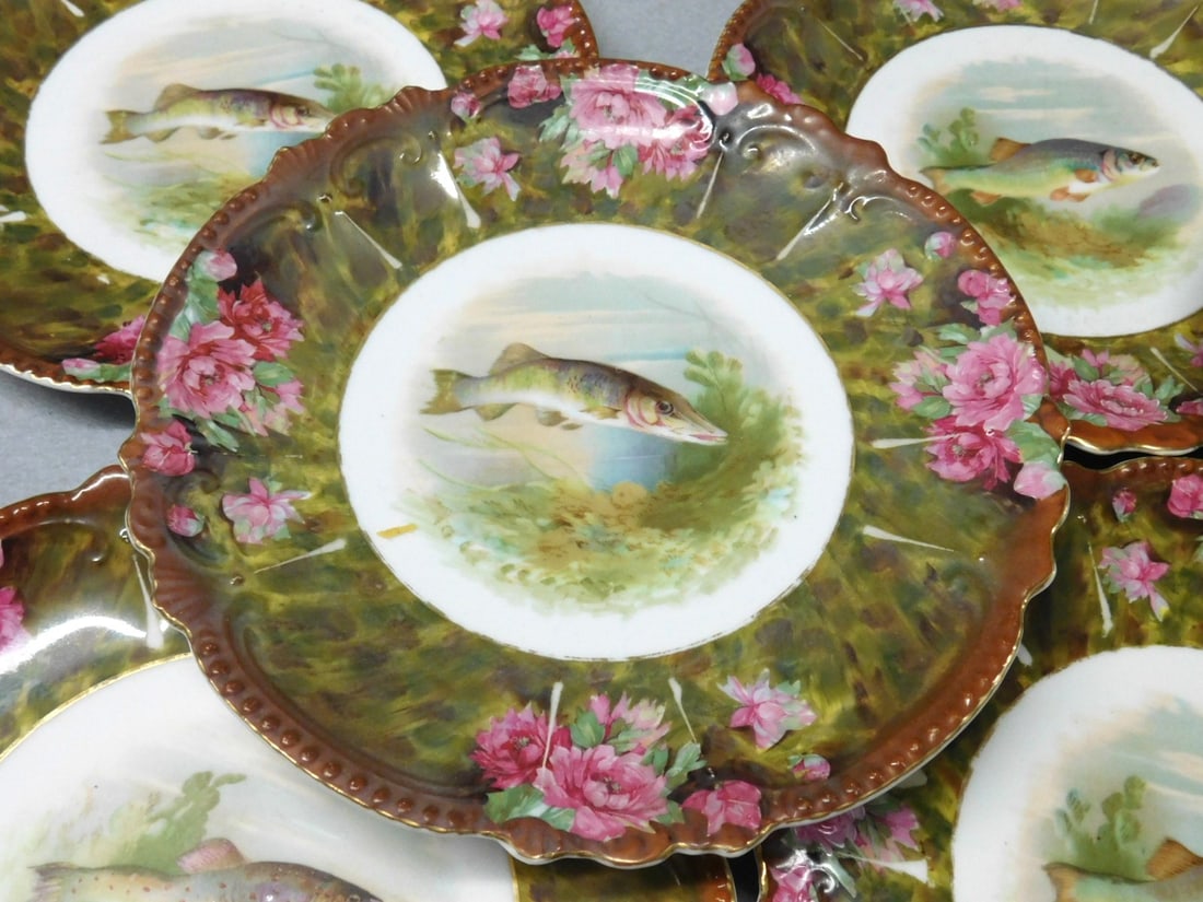 9 pc. Hand Painted Fish Set - 4