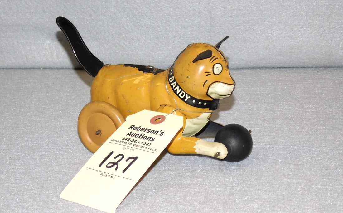 Tin "Sandy" Dog Windup Toy (1 of 4)