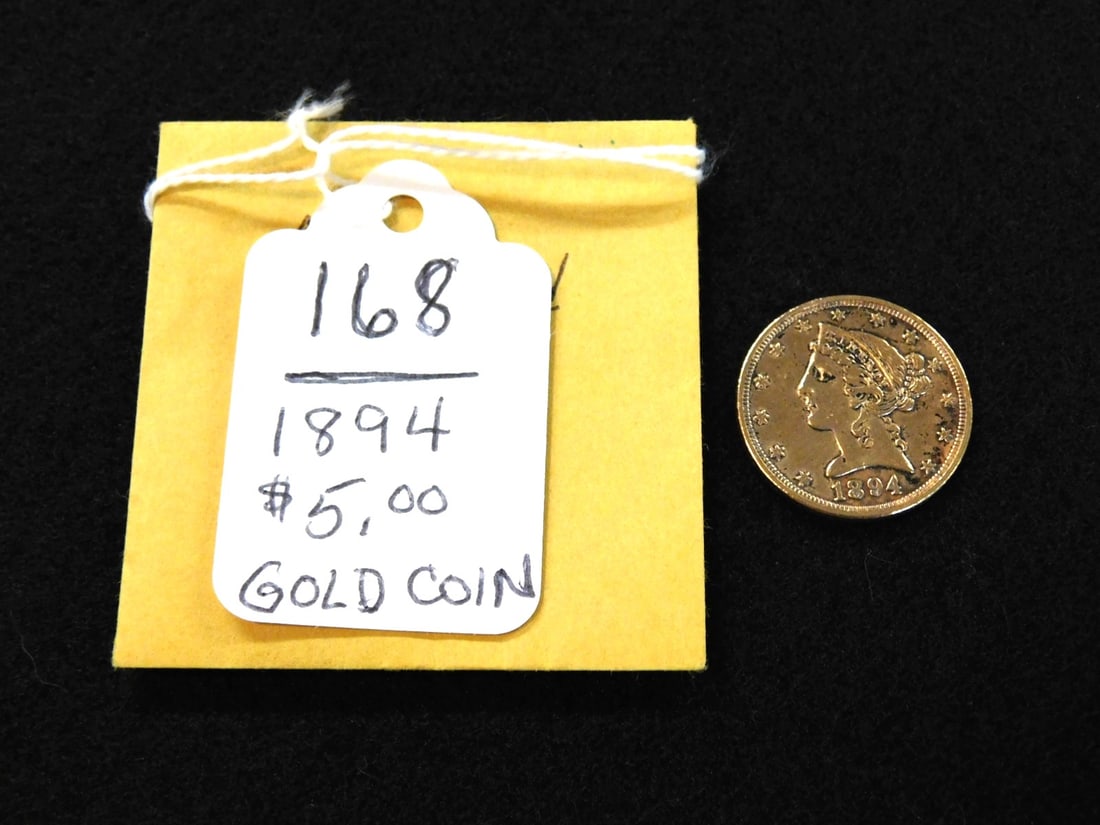 1894 5.00 Liberty Head Gold Coin: 1894 5.00 Liberty Head Gold Coin in Gd. Cond.