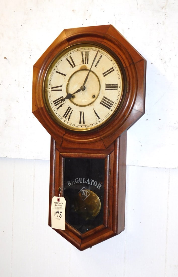 Ansonia Regulator "A" Wall Clock (1 of 3)