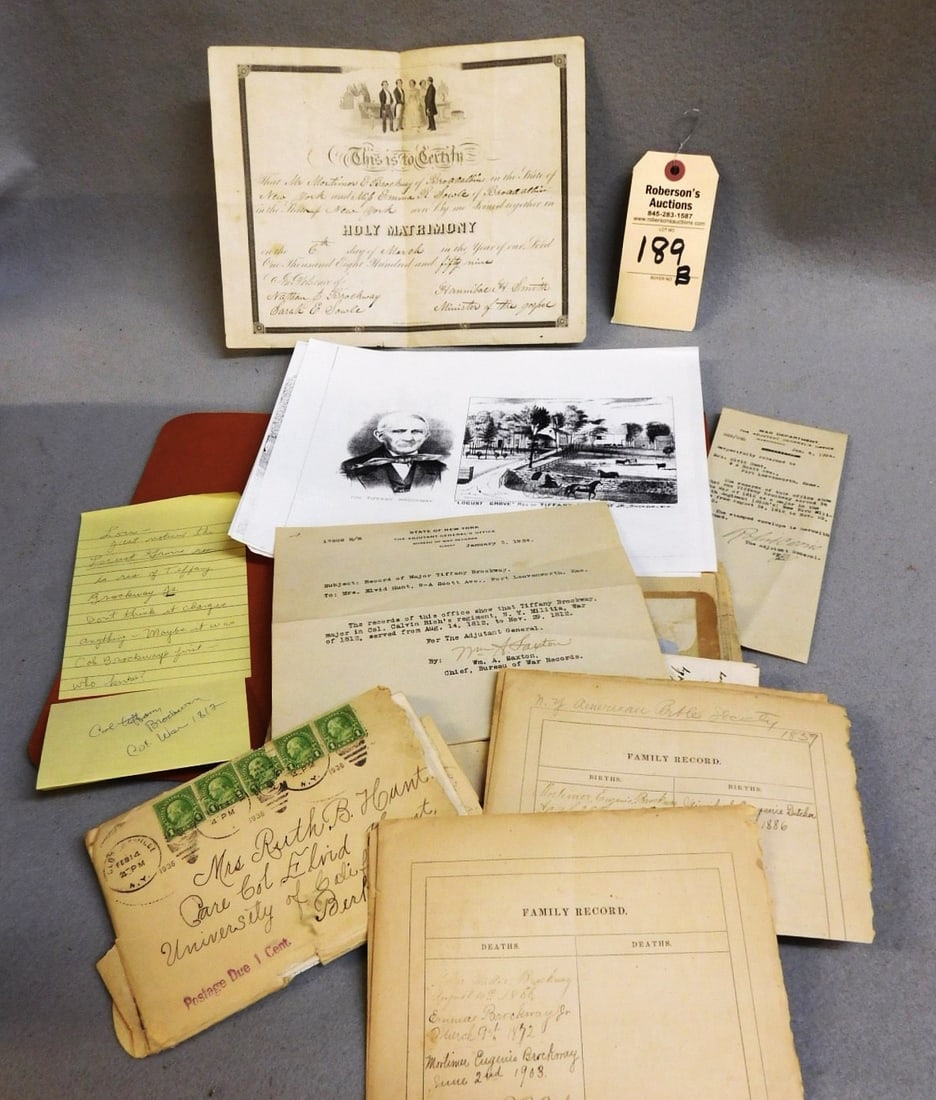 Documents of Col.Tiffany Brockway - NY (1 of 4)