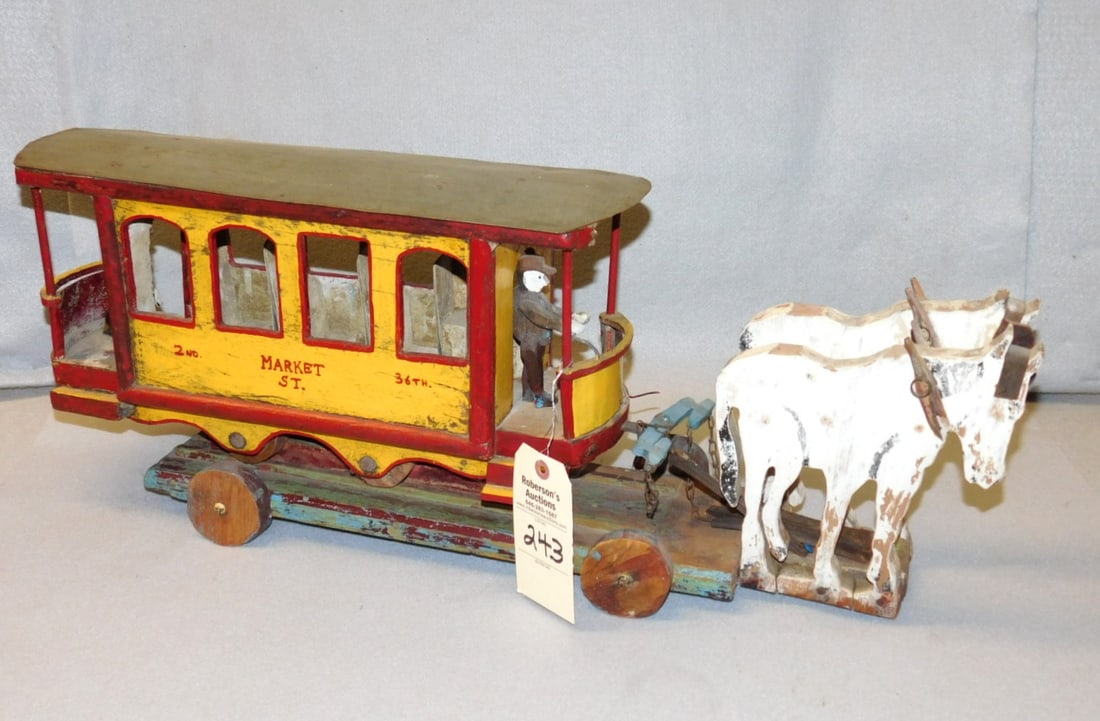 Early Wooden Trolley Model (1 of 3)