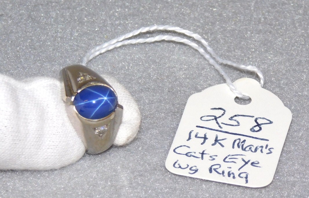 14K wg Man's Cats Eye Ring (1 of 1)