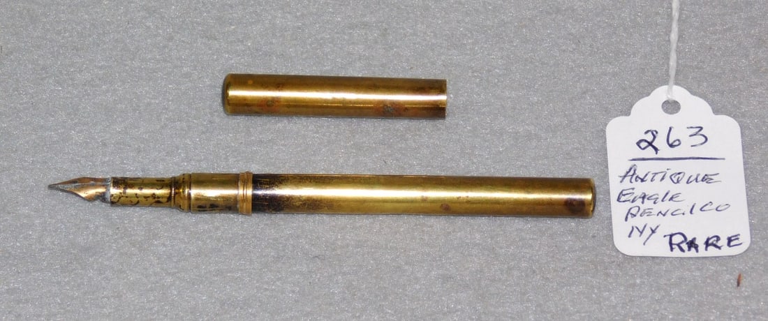 Rare 4 3/4" Antique Fountain Pen: Rare 4 3/4" Antique Fountain Pen by Eagle Pencil Co., NY in Gd. Cond.