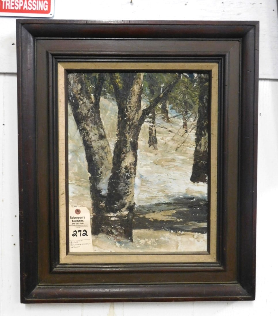 18" x 14" O/B Unsigned Woodland Scene (1 of 2)