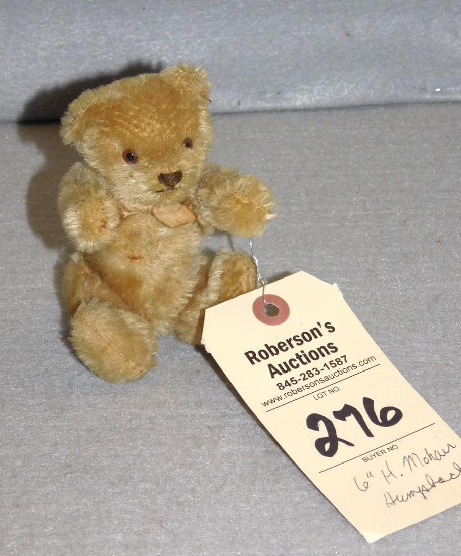 6" H Miniature Mohair Jtd. Bear (1 of 2)