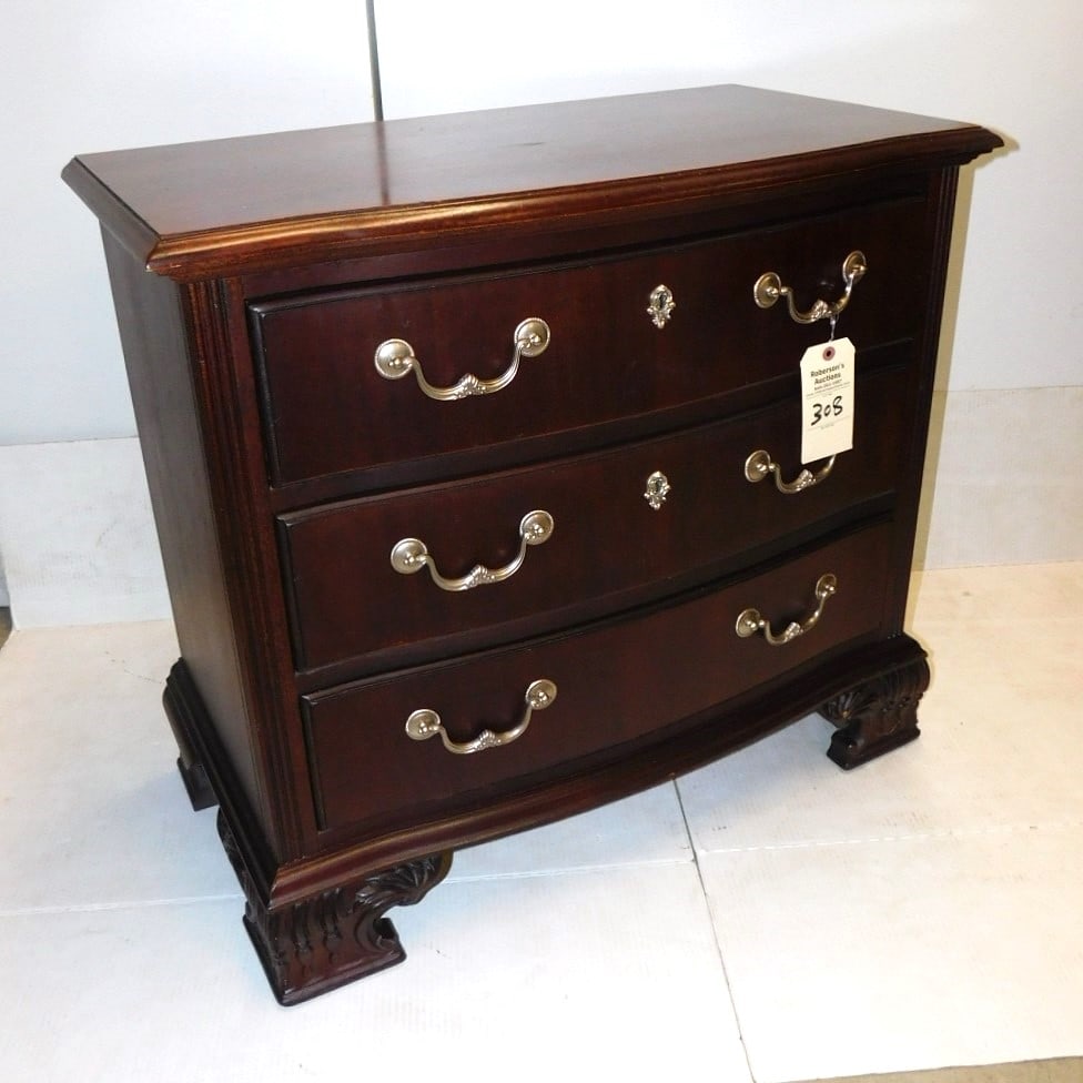Mahogany 3 Drwr. End Table (1 of 1)