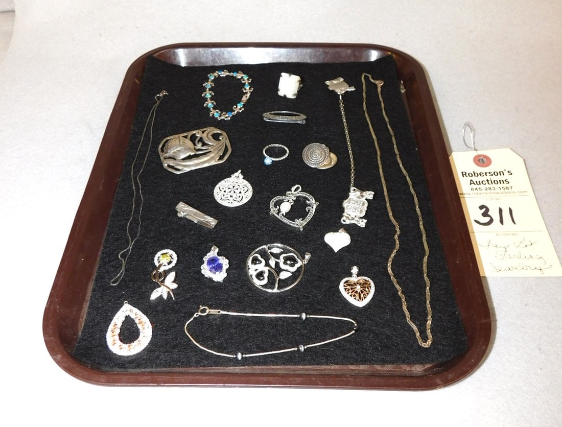 Sterling Tray Lot of Jewelry (1 of 3)