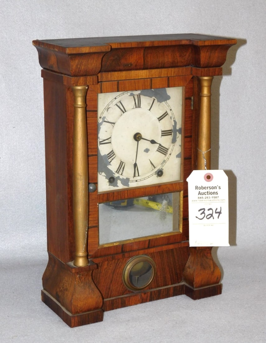 Seth Thomas Mantle Clock: Seth Thomas Mantle Clock, Thomaston, CT. C. 1870 - 16"H x 11"W x 4 3/4"D