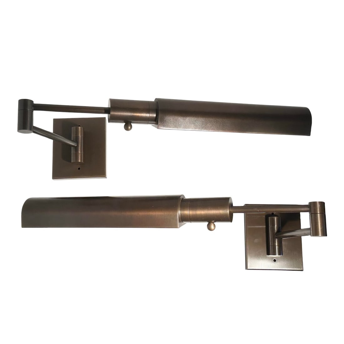 Pair of Articulating Brass Wall Reading Lamp Sconces by Phoenix Day, San Francisco (1 of 11)