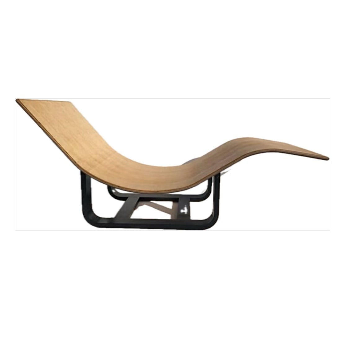 Danish Modern Bentwood Chaise Lounge: Danish Modern Bentwood Chaise Lounge that adjusts to provide an 'antigravity' feel when fully reclined. The chaise is in two parts, a bentwood base in a black finish, that supports a blond finish bent