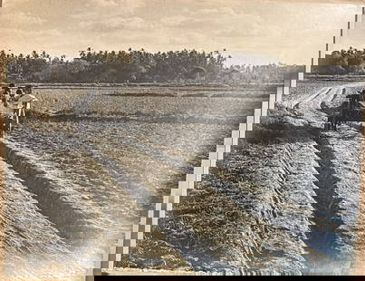 GIRISH S. VENGURLEKAR, RARE EXHIBITED PHOTOGRAPH, 1979, PHOTOGRAPHIC PRINT: GIRISH S. VENGURLEKAR, RARE EXHIBITED PHOTOGRAPH, 1979, PHOTOGRAPHIC PRINT. AN EXCEPTIONAL EXHIBITED WORK PRESENTED AT THE ALL INDIA PHOTOGRAPHIC EXHIBITION, PUNE. A MASTERFUL COMPOSITION FROM ONE OF