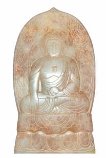 OLD HARDSTONE SINO "TIBETAN BUDDHIST PLAQUE": OLD HARDSTONE SINO "TIBETAN BUDDHIST PLAQUE" 6. 5 x 3 INCHES