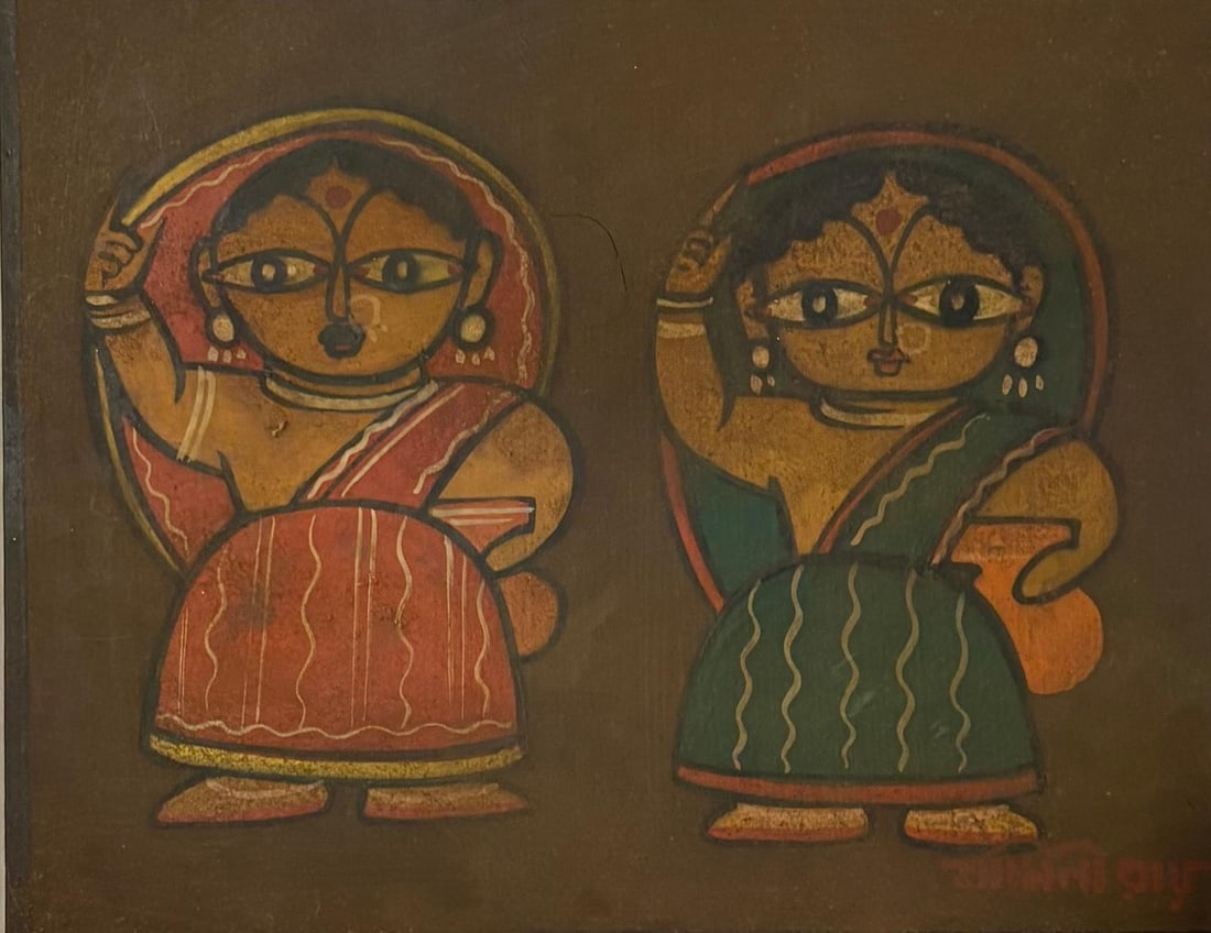 JAMINI ROY (1887-1972) "TEMPERA ON BOARD": JAMINI ROY (1887-1972) "TEMPERA ON BOARD" 10 x 8 INCHES THESE PAINTINGS ARE HIGHLY SOUGHT AFTER, MUCH LIKE. THOSE BY RENOWNED ARTISTS SUCH AS S.H. RAZA, F.N. SOUZA, AKBAR PADAMSEE, HEMENDRANATH MAZUMD